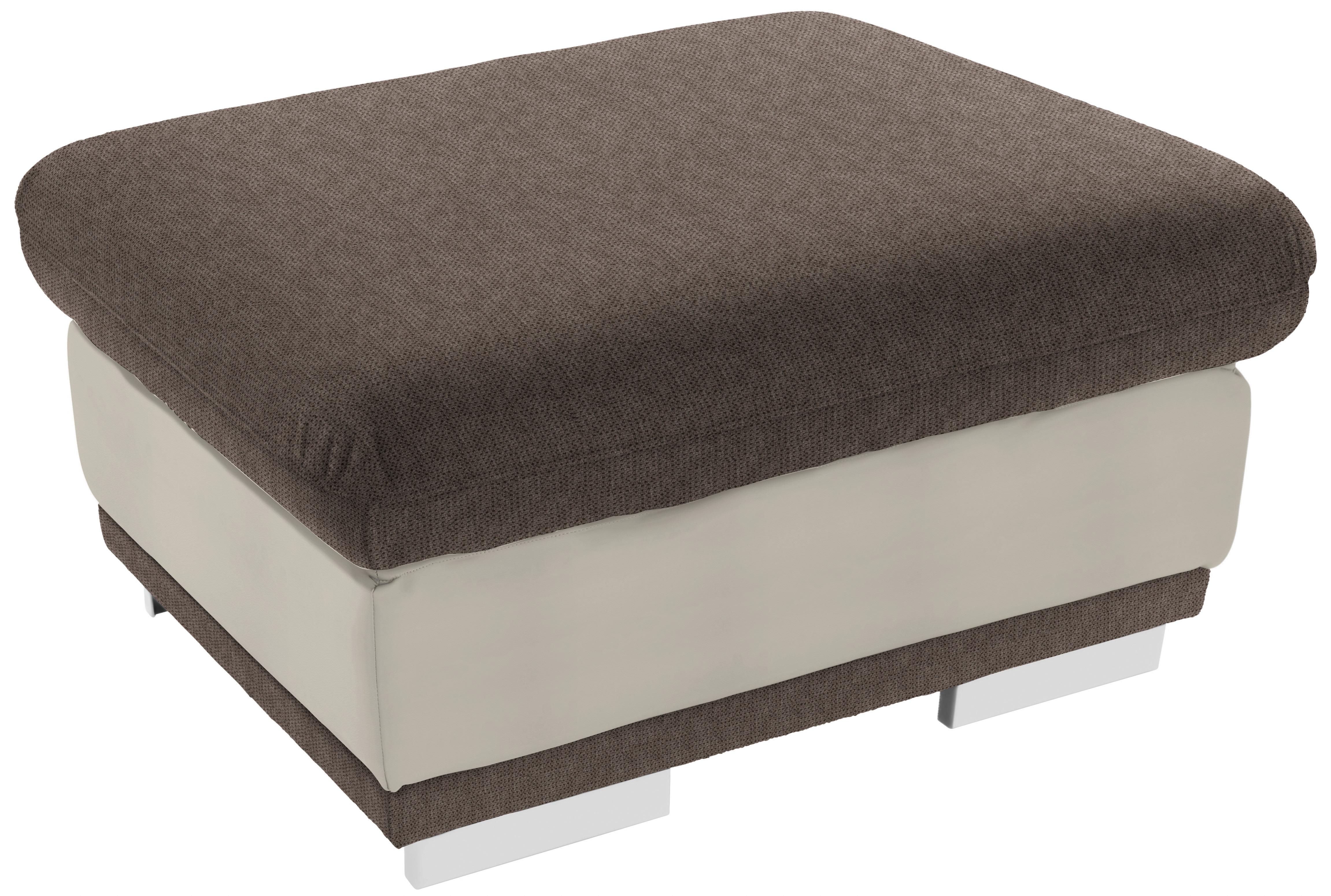 TABURETKA SEASIDE - biela/chrómová, Konventionell, kov/textil (97/47/67cm) - Luca Bessoni