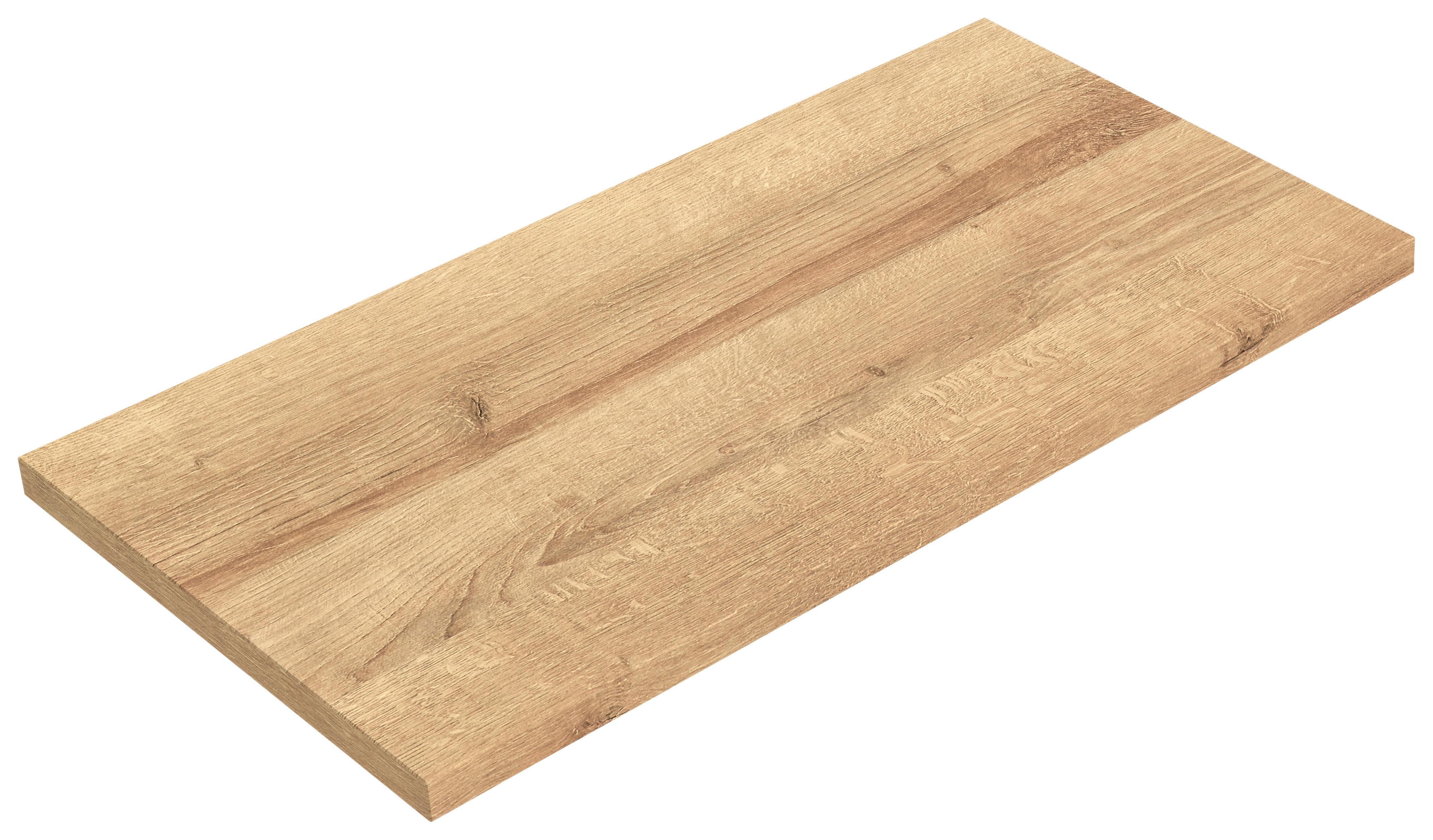 Waschtisch-Abdeckplatte Bavelli 30,4x33 cm Eiche Dekor - Eichefarben, KONVENTIONELL, Holzwerkstoff (30,4/2,2/33cm)
