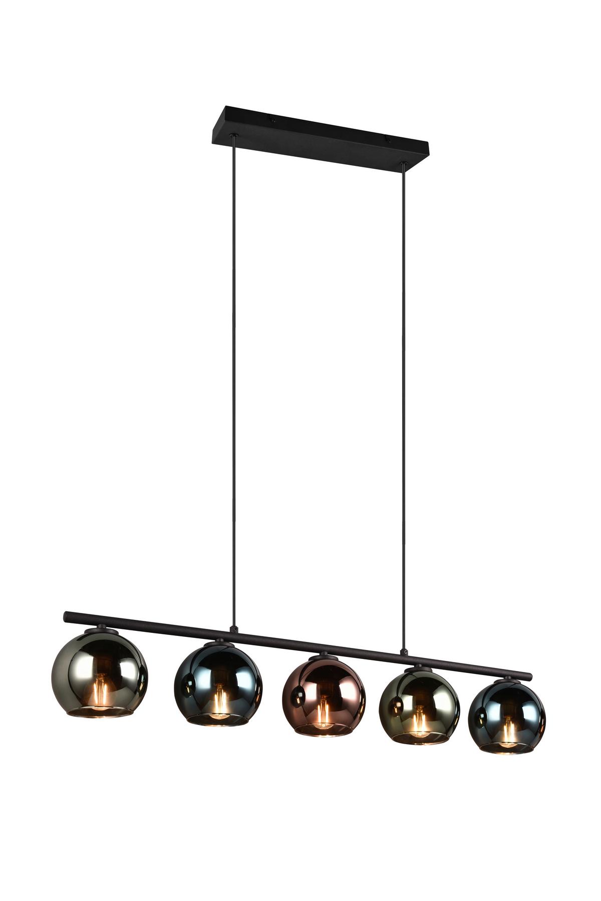 Pendelleuchte R31305017 Sheldon - Blau/Multicolor, Design, Glas/Metall (83/13/150cm)