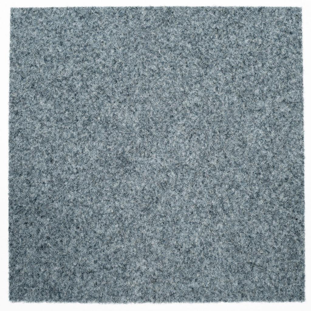 Teppichfliese Graublau Solid Vel 50x50 cm Florhöhe 4 mm