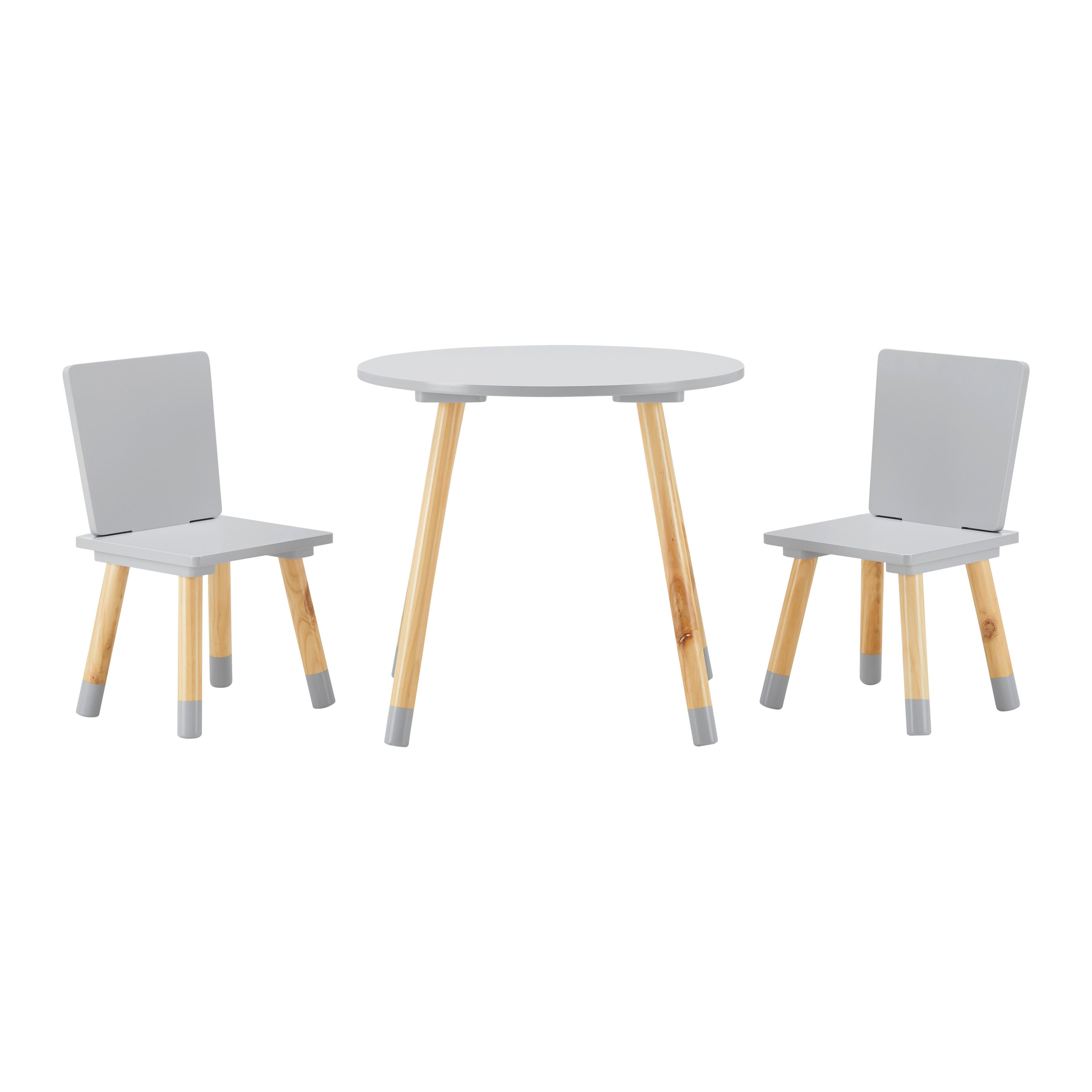 Dětská Sedací Souprava Laro Šedá - šedá/barvy borovice, Moderní, dřevo/kompozitní dřevo (56/27/50/50/56/27cm) - Bessagi Kids