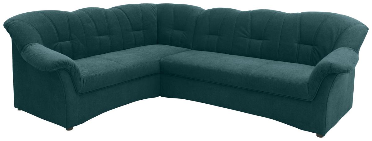 Ecksofa Papenburg Petrol - Petrol/Schwarz, KONVENTIONELL, Textil (192/243cm) - MID.YOU