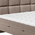 Polsterbett mit Matratze 180x220 London Schlammfarben - Schlammfarben/Schwarz, MODERN, Holzwerkstoff/Textil (180/220cm) - Luca Bessoni