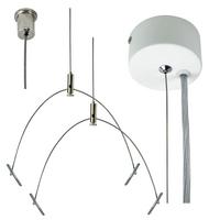 Seilsystem-montageset 2414990010070 - Edelstahlfarben, Basics, Metall (150cm)
