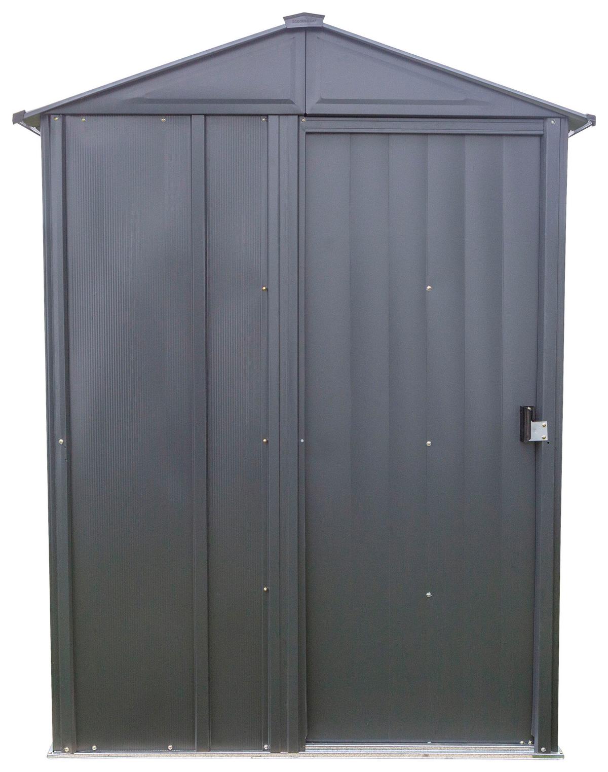 Gerätehaus Mit Satteldach 151x198x122 cm - Grau, Basics, Metall (151/198/122cm)