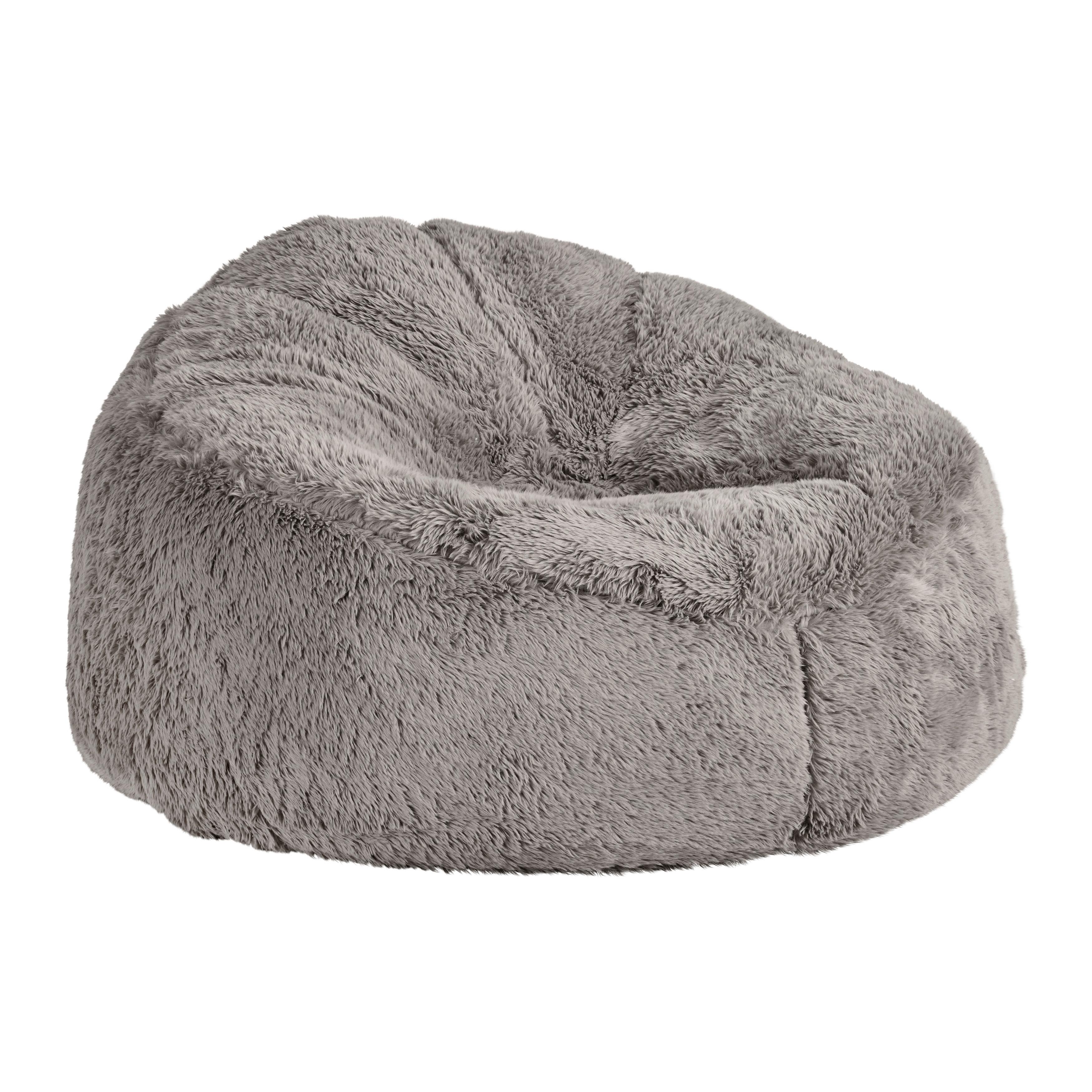 Sedací vak COLORADO, sivý plyš, 700L - sivá, Modern, textil (125/70/125cm) - Mömax