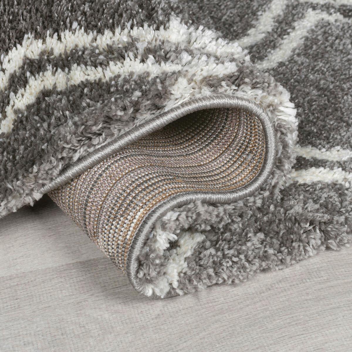 Hochflorteppich Atlas - Grau, KONVENTIONELL, Textil (80/150cm)