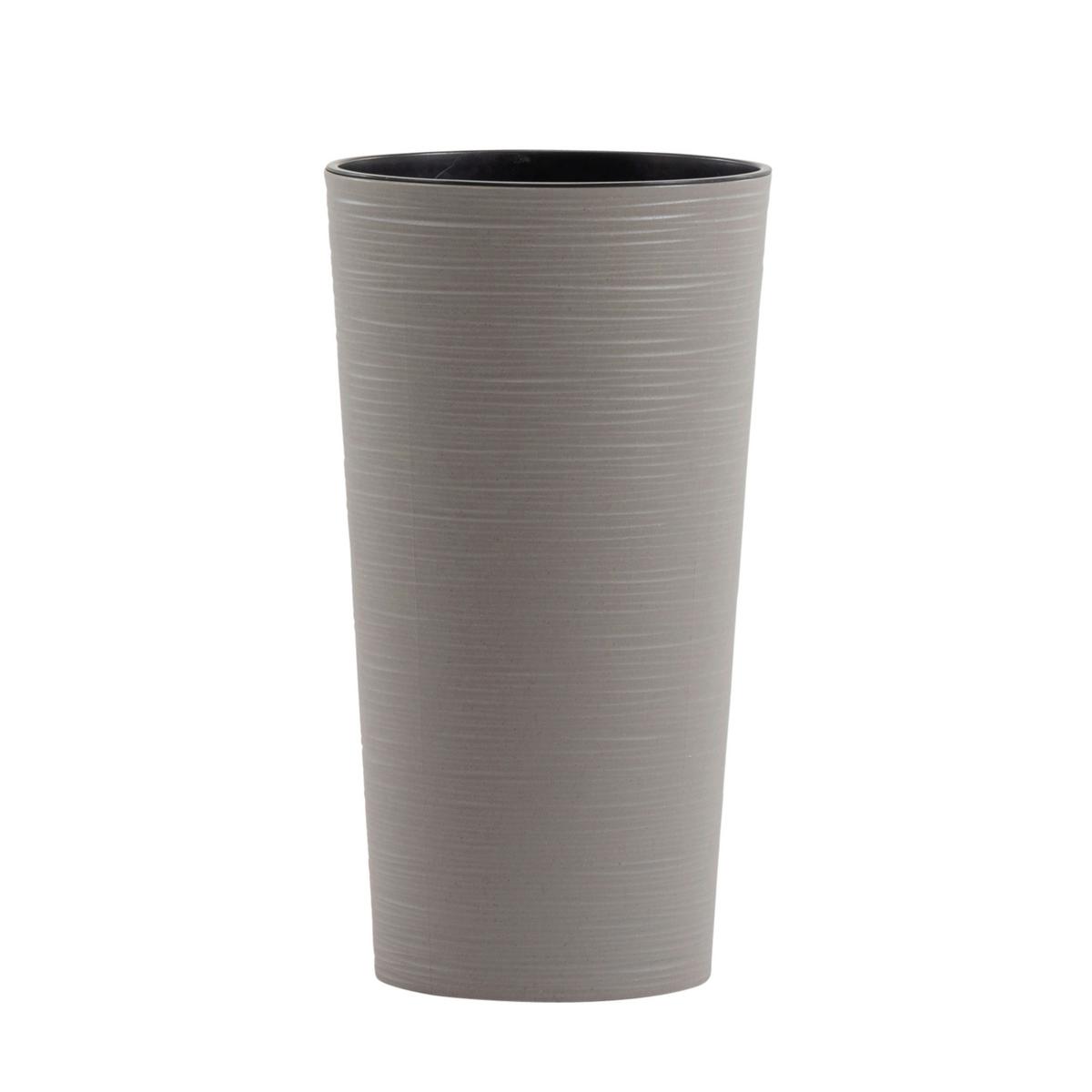 ÜBERTOPF-SET Grau D: 25 cm 2-teilig - Grau, Basics, Kunststoff (25/46,5cm) - Siena Garden
