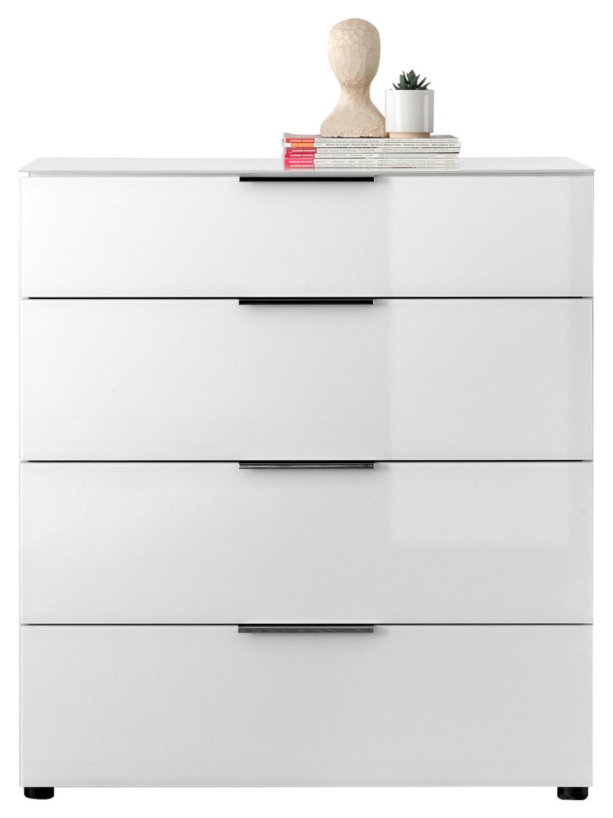 KOMODA SIENA -EXKLUSIV- - čierna/biela, Modern, kov/kompozitné drevo (90/99/40cm) - Mömax
