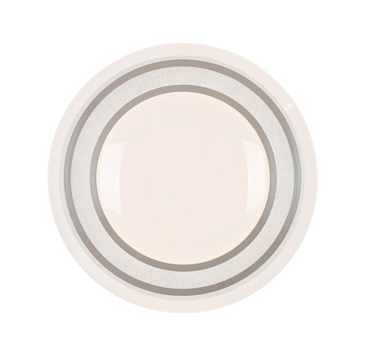 STROPNÍ LED SVÍTIDLO GIESBERT - bílá/barvy chromu, Moderní, kov/plast (55/8cm) - Premium Living