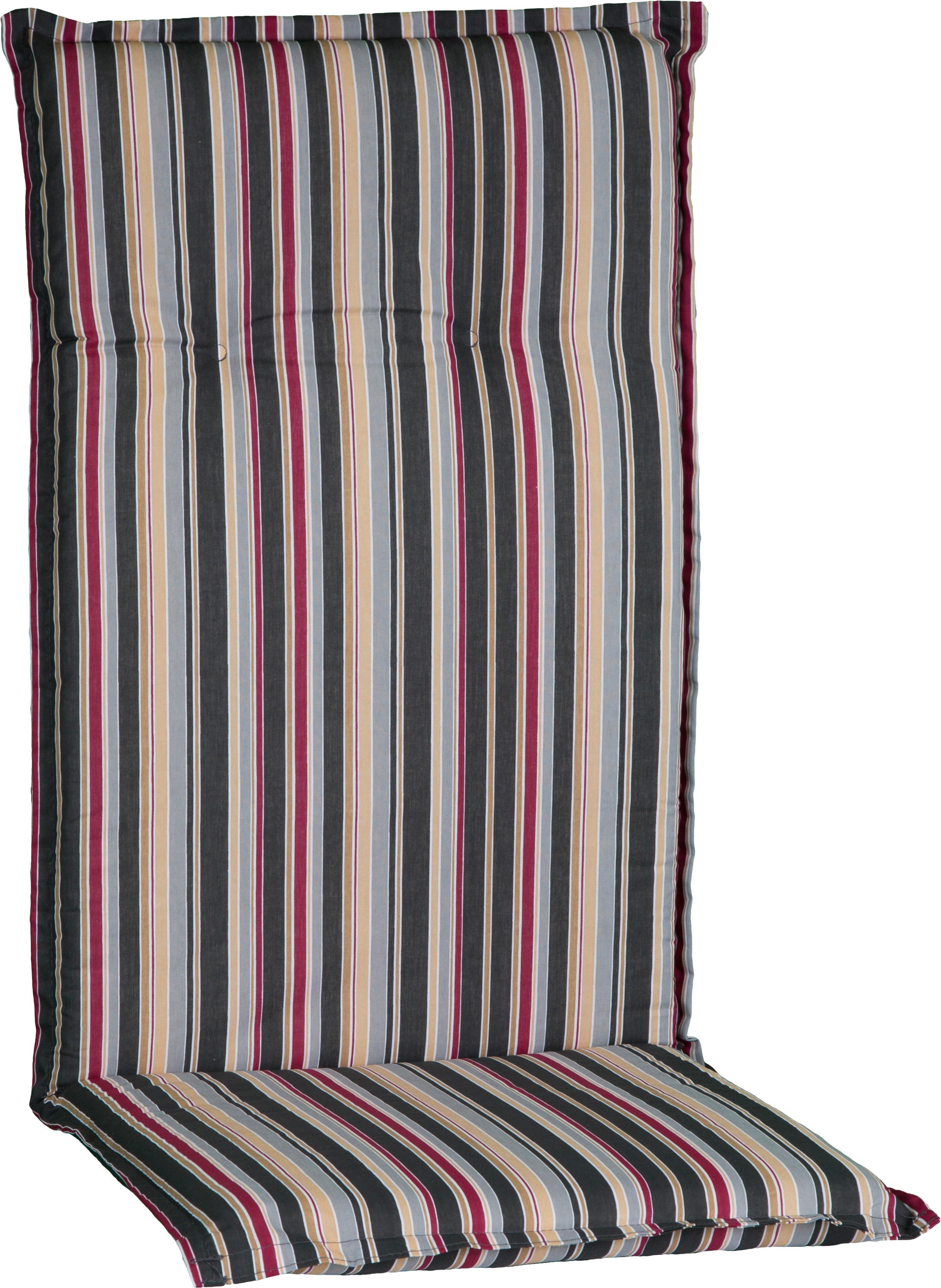 Sesselauflage Hochlehner Bunt Gestreift
