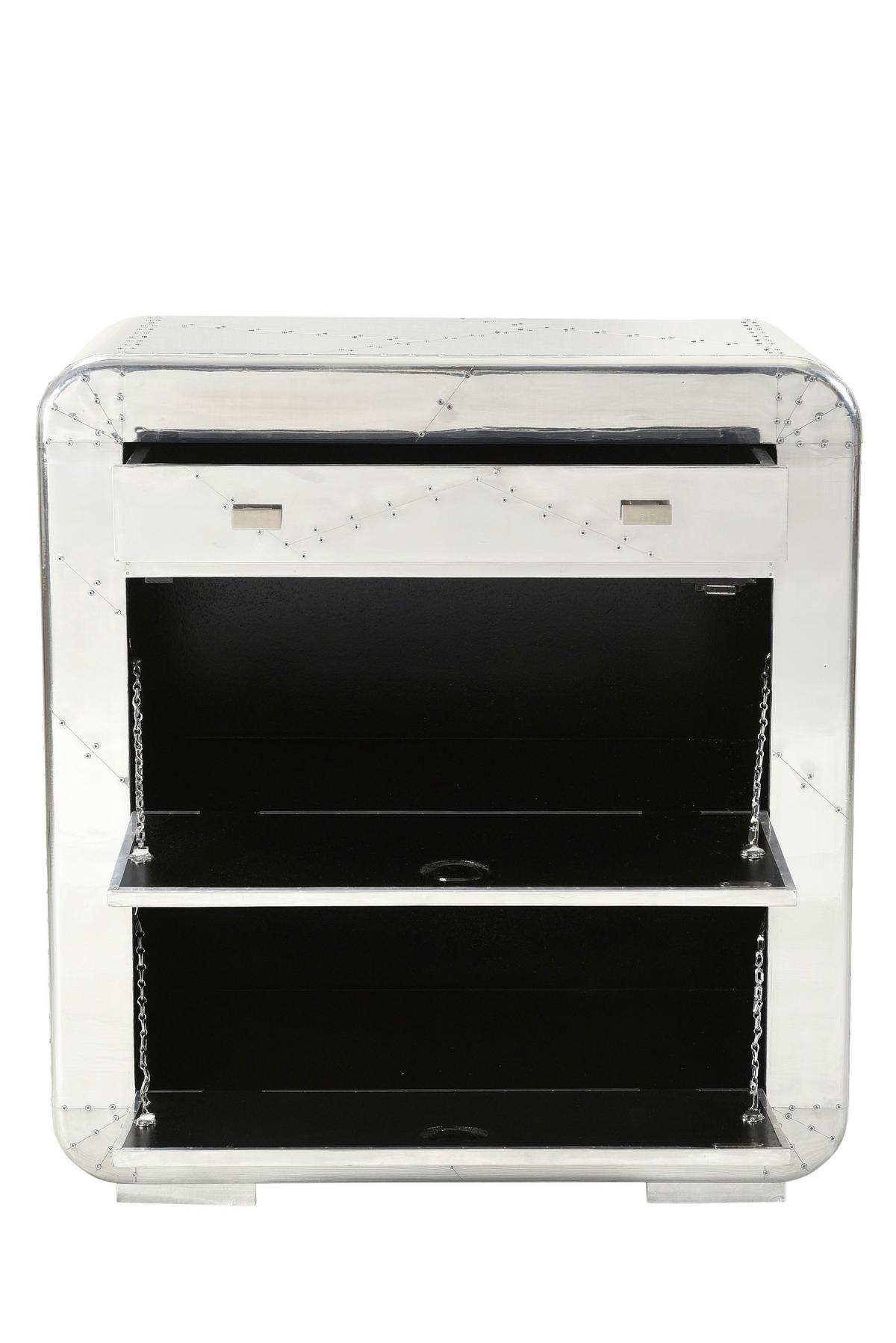 SCHUHSCHRANK Silberfarben B: 85cm - Silberfarben, Design, Holz/Holzwerkstoff (85/40/90cm) - MID.YOU
