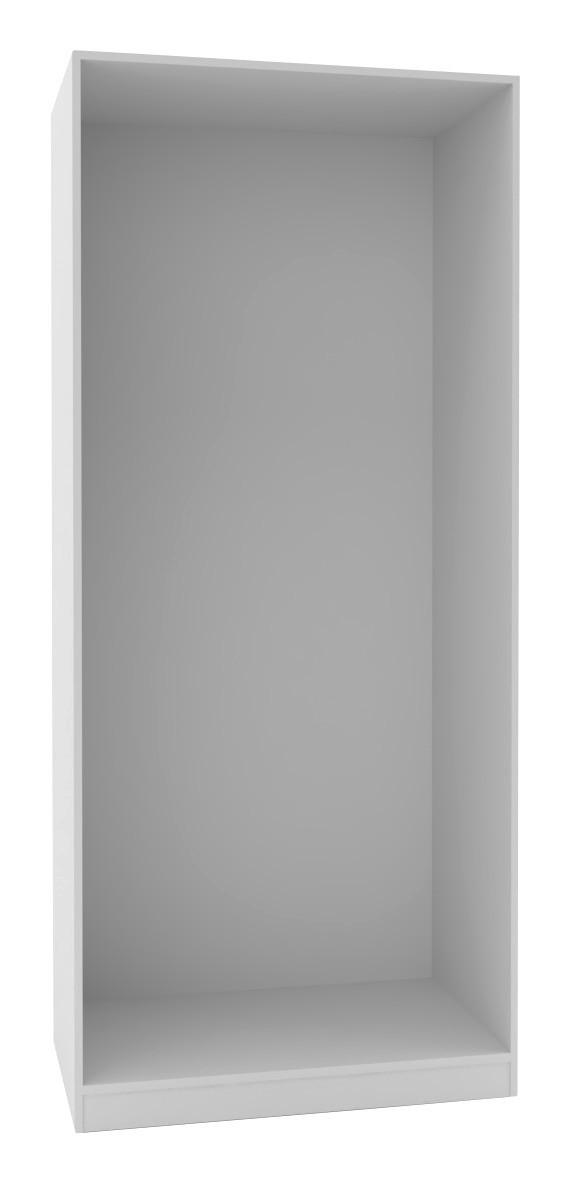 Kleiderschrankkorpus 91cm Unit Weiß Dekor - Weiß, MODERN, Holzwerkstoff (91,1/210/56,5cm) - Ondega