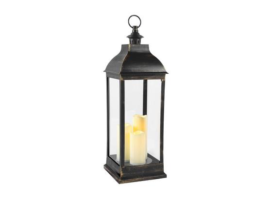 Lucerna Manuela - S 3 Led Svíčkami - černá, Konvenční, umělá hmota (24/71/24cm) - Mömax modern living Lucerna Manuela - S 3 Led Svíčkami - černá, Konvenční, umělá hmota (24/71/24cm) - Mömax modern living