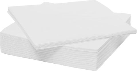 Serviette Alba Einfarbig Weiß 100 Stk. 33x33 cm - Weiß, KONVENTIONELL, Papier (33/33cm) - Homezone