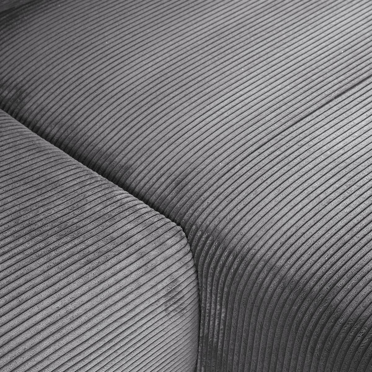 Ecksofa Cuty Dunkelgrau S: 266x180 cm - Dunkelgrau/Schwarz, KONVENTIONELL, Textil (266/180cm) - MID.YOU