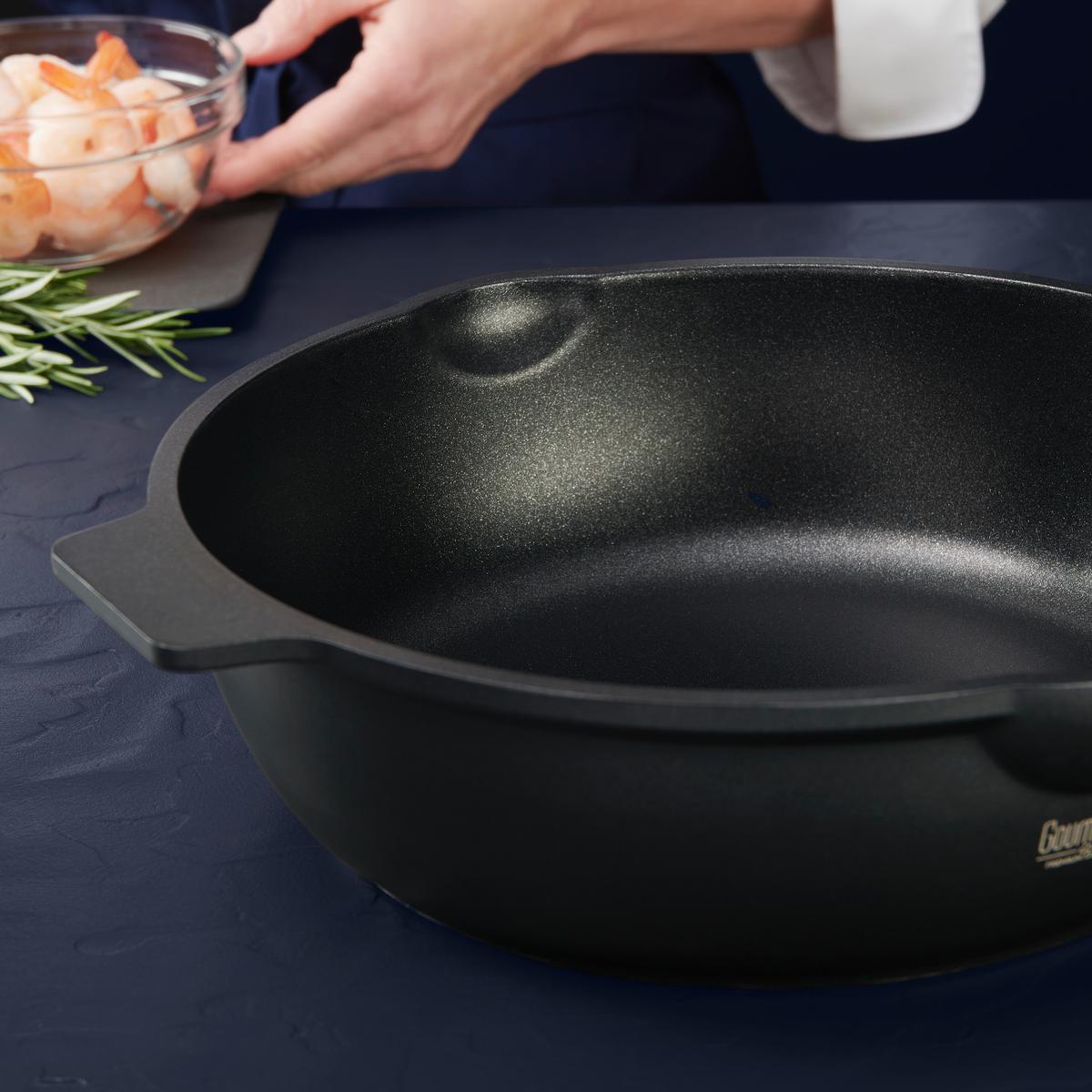 Panvica Black Line, Ø: 28cm - čierna, Konventionell, kov/plast (28/8,5cm) - Gourmesto