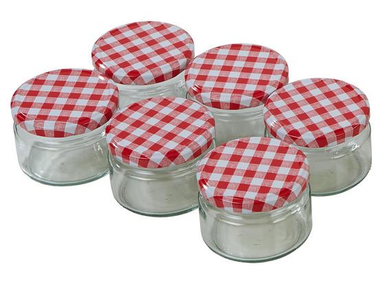 Einmachglas Ulrike, 330 ml - Transparent/Rot, KONVENTIONELL, Glas/Metall (0,330l) Einmachglas Ulrike, 330 ml - Transparent/Rot, KONVENTIONELL, Glas/Metall (0,330l)