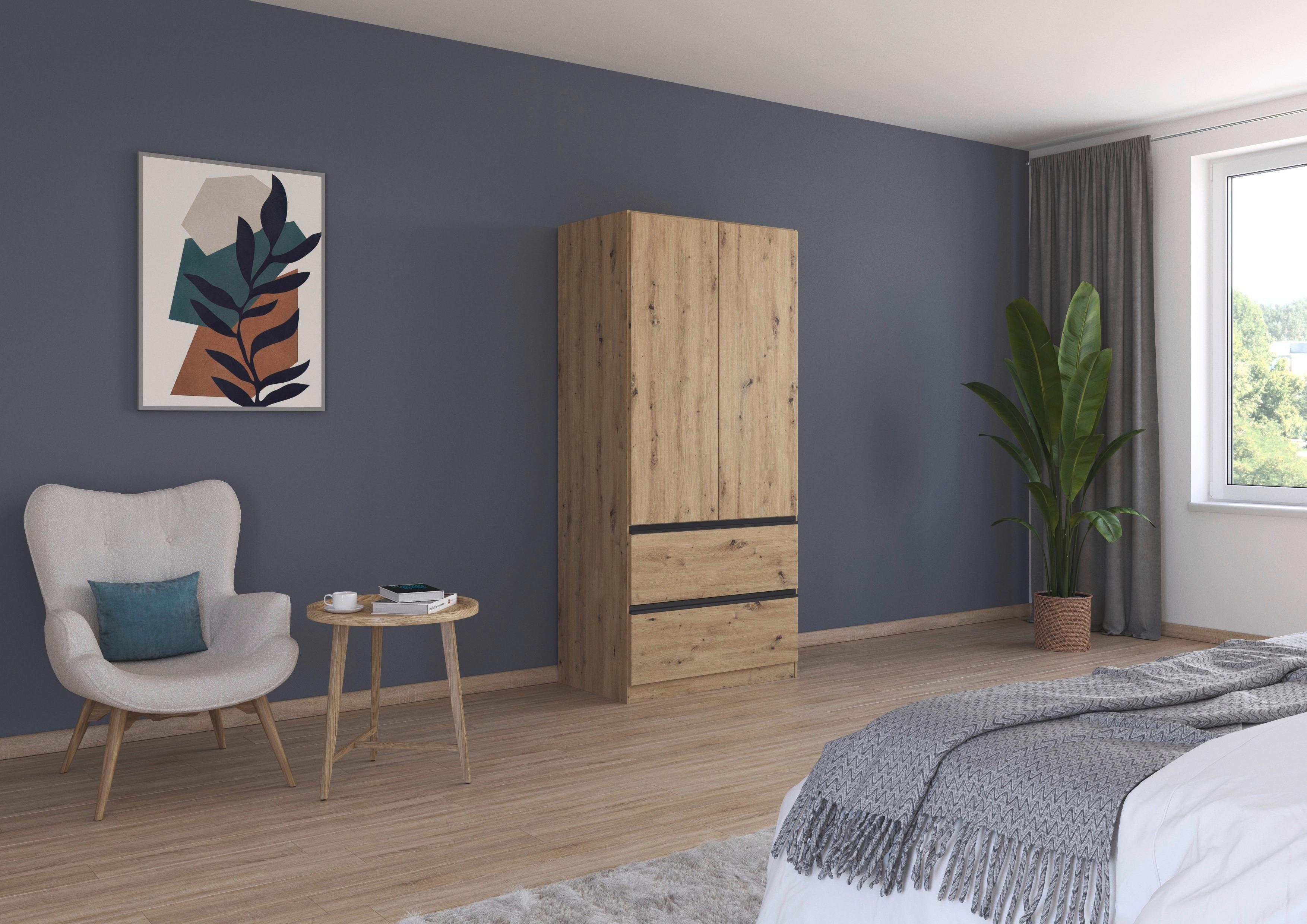 Drehtürenschrank Costa Eiche Artisan Dekor