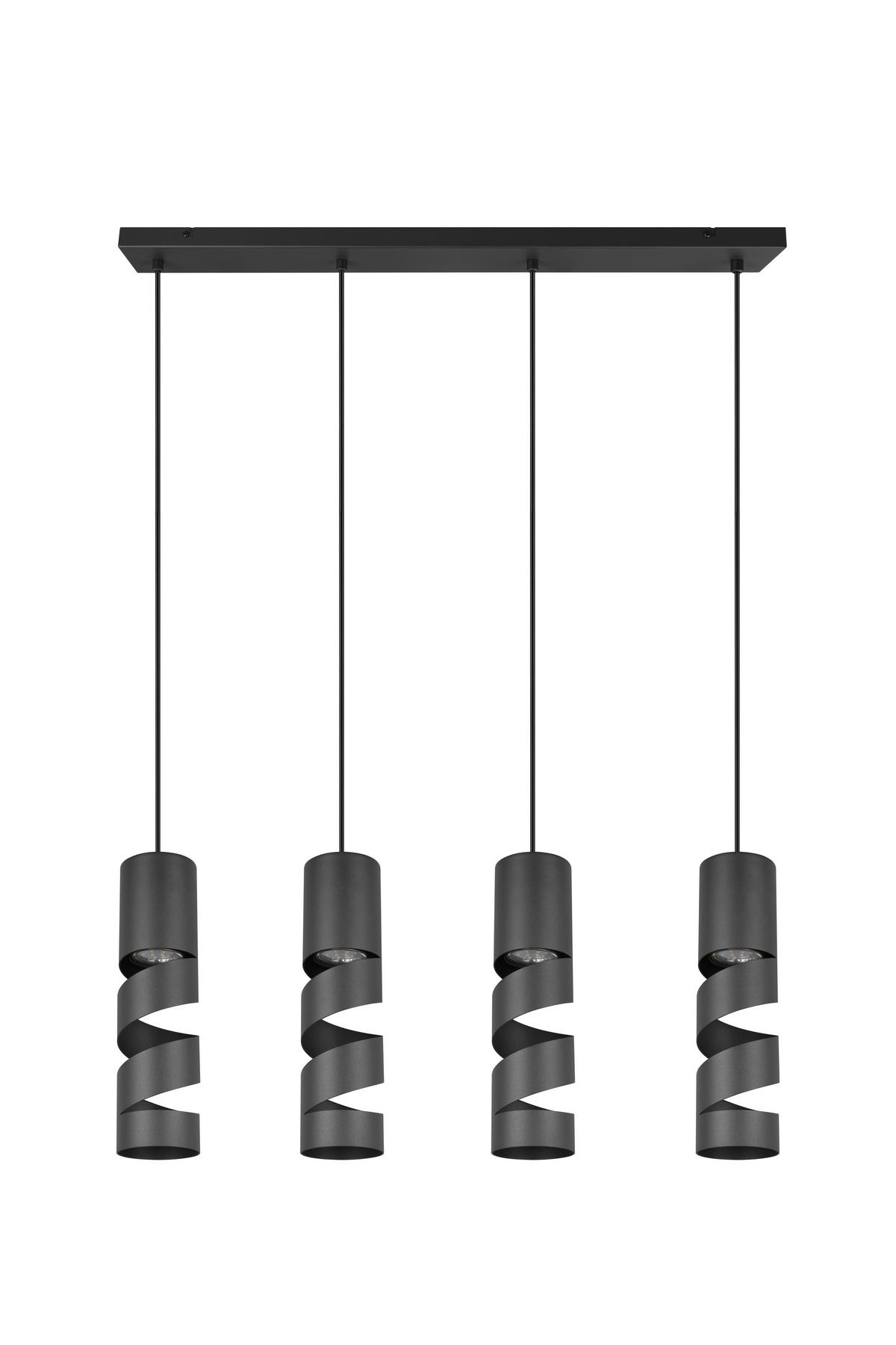 Pendelleuchte 364000432 Stream - Schwarz, KONVENTIONELL, Metall (80/9/150cm) - Trio Leuchten
