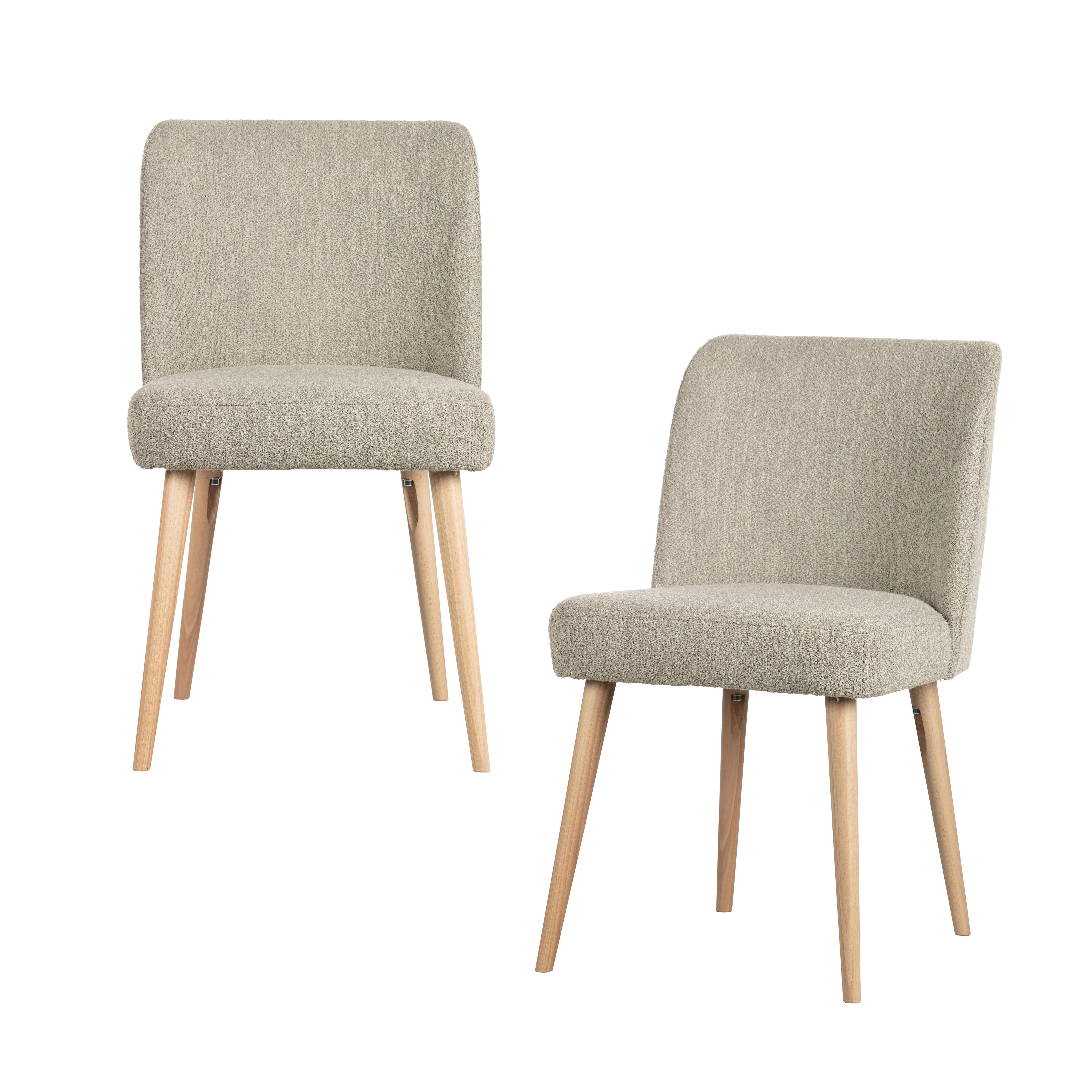 Stuhl-Set Force Naturfarben B: 47cm - Naturfarben, MODERN, Holz/Textil (47/81/58cm) - Livetastic