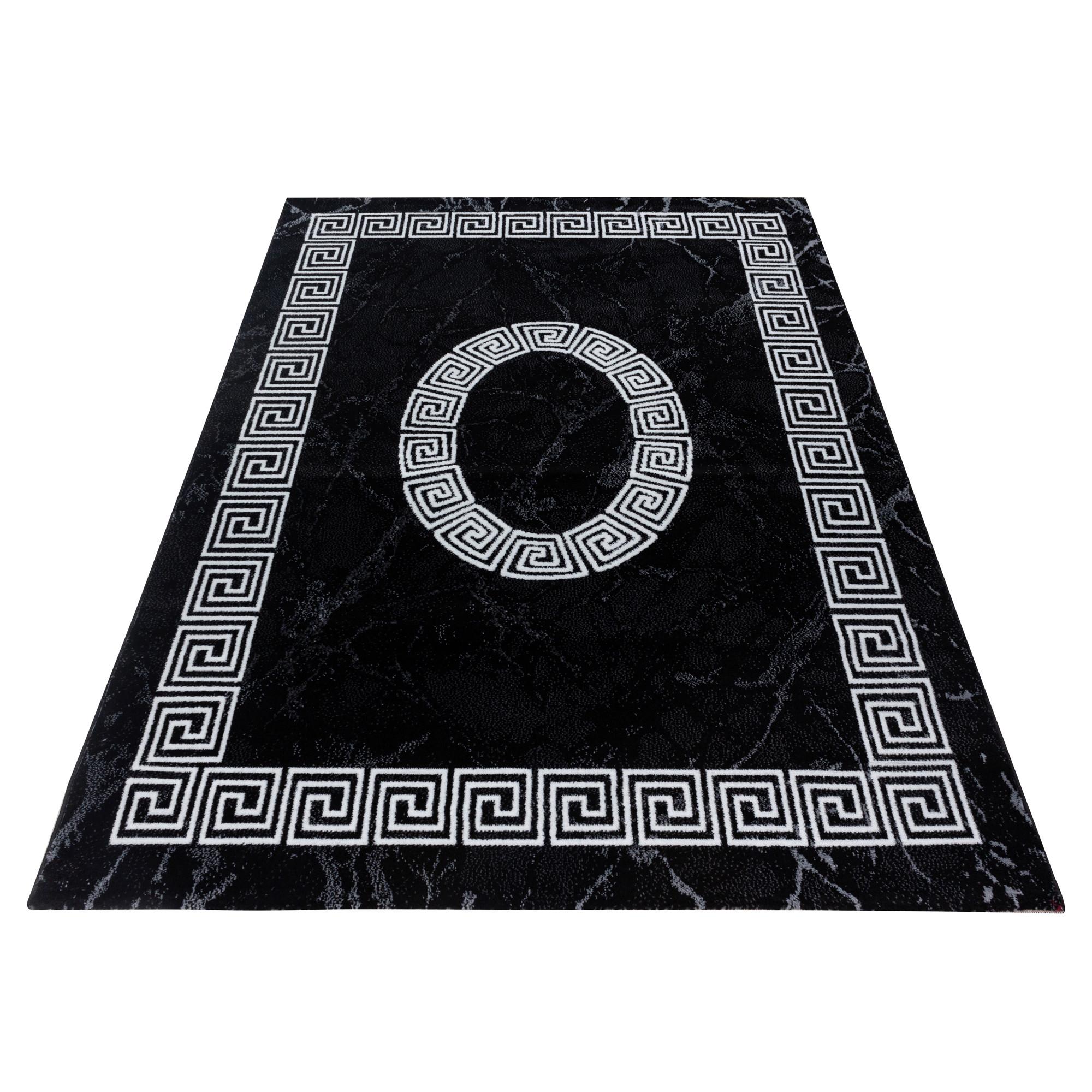 Teppich Läufer Schwarz/Weiß Plus 80x300 cm - Schwarz/Weiß, Design, Textil (80/300cm)
