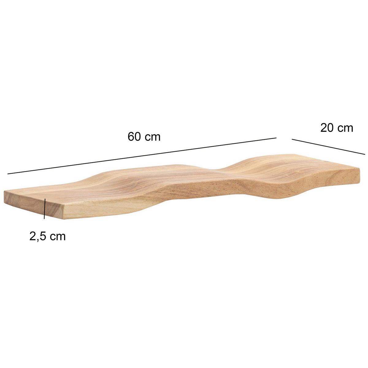 WANDBOARD Akaziefarben B: 60cm - Akaziefarben, Design, Holz (60/5/20cm) - Livetastic