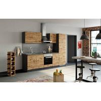 Küchenzeile Sorrento ohne Geräte B: 270 cm Eichefarben - Eichefarben/Anthrazit, MODERN, Holzwerkstoff (270/200/60cm) - Held