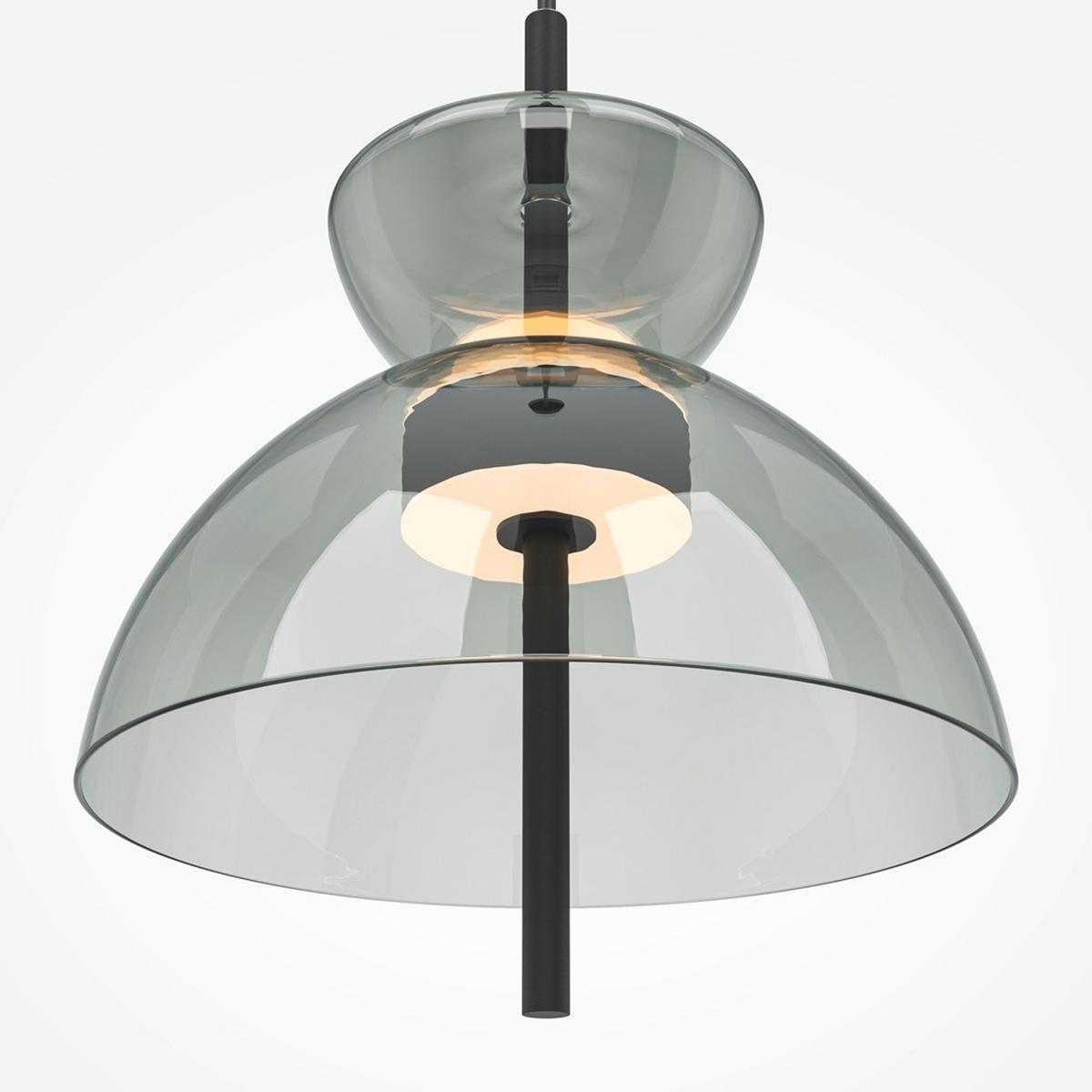 Pendelleuchte Bangkok - Schwarz/Grau, MODERN, Glas/Metall (25/58cm) - MAYTONI