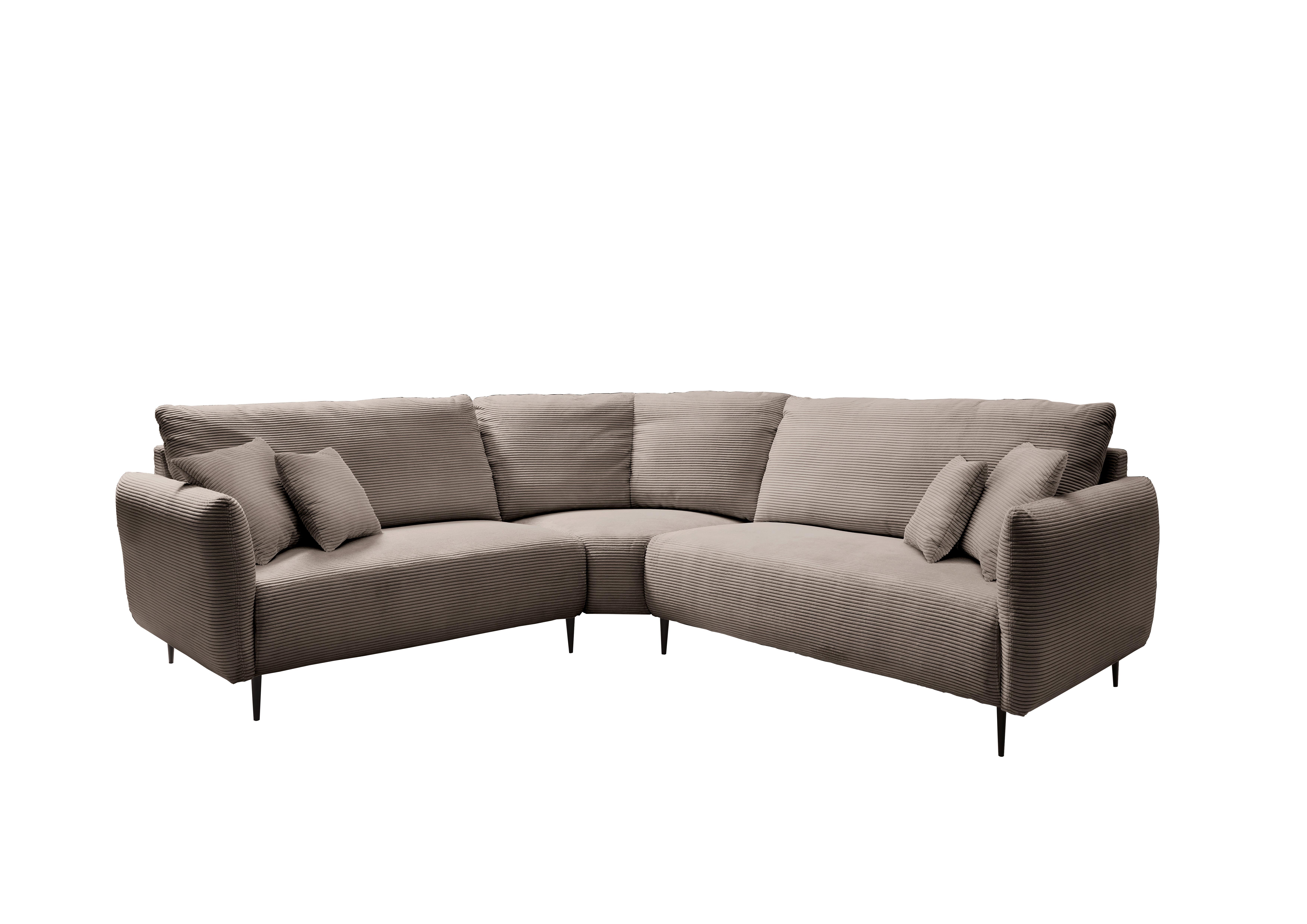 Ecksofa Vanilla Graubraun S: 256x256 Cm - Graubraun/Schwarz, Design, Textil (256/256cm) - Livetastic