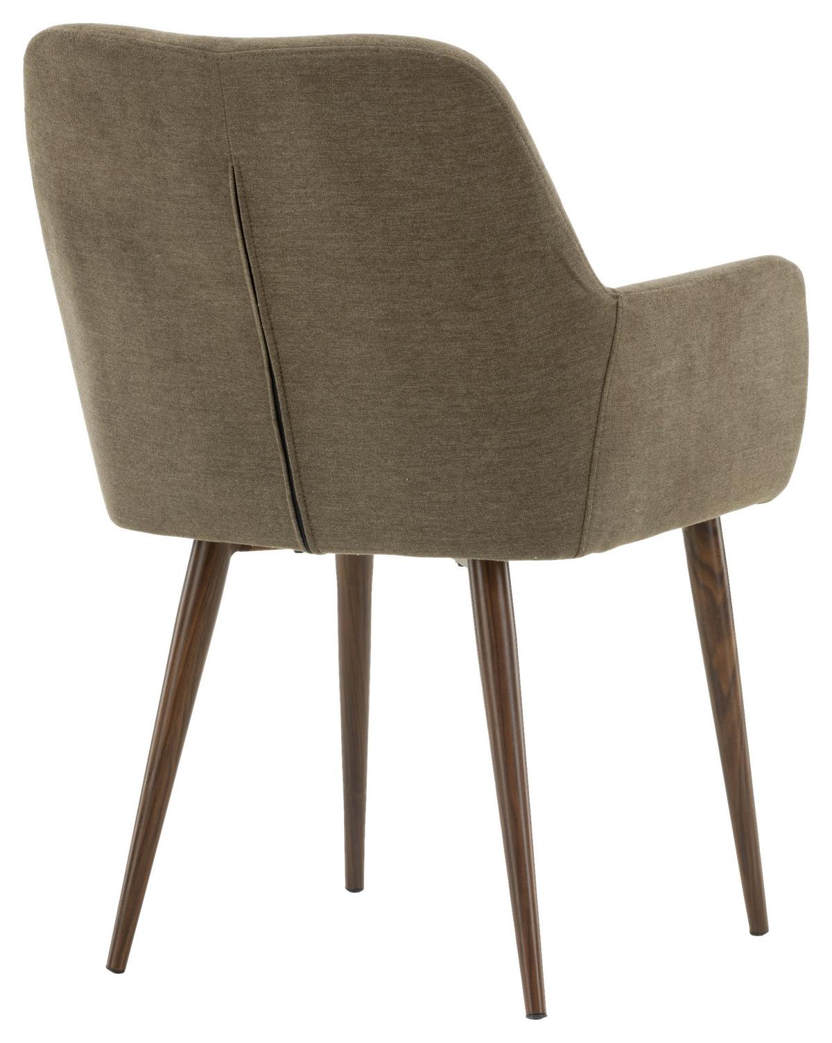 Stuhl-Set Tomorrow - Dunkelgrau/Braun, Design, Textil/Metall (60/90/62cm) - Livetastic