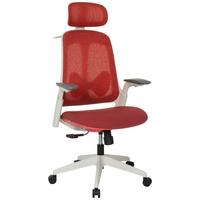 Drehstuhl Arceo Wf Rot B: 66 cm - Rot/Weiß, MODERN, Kunststoff/Textil (66/115-131/66cm) - MID.YOU