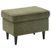 Hocker Oskar - Schwarz/Olivgrün, Basics, Holzwerkstoff/Textil (63/43/42cm) - MID.YOU