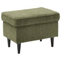 Hocker Oskar - Schwarz/Olivgrün, Basics, Holzwerkstoff/Textil (63/43/42cm) - MID.YOU