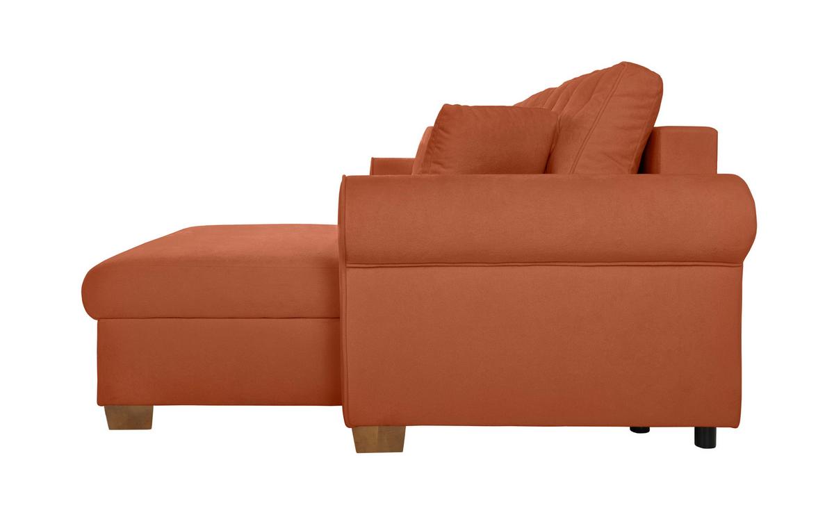 Ecksofa Arles Rostfarben 25 S: 266x161 Cm - Rostfarben/Buchefarben, Design, Textil (266/161cm) - MID.YOU
