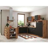 Eckküche Hilde Winkelküche 310 cm - Wildeiche/Grau, Design, Holzwerkstoff (310/172cm) - Respekta