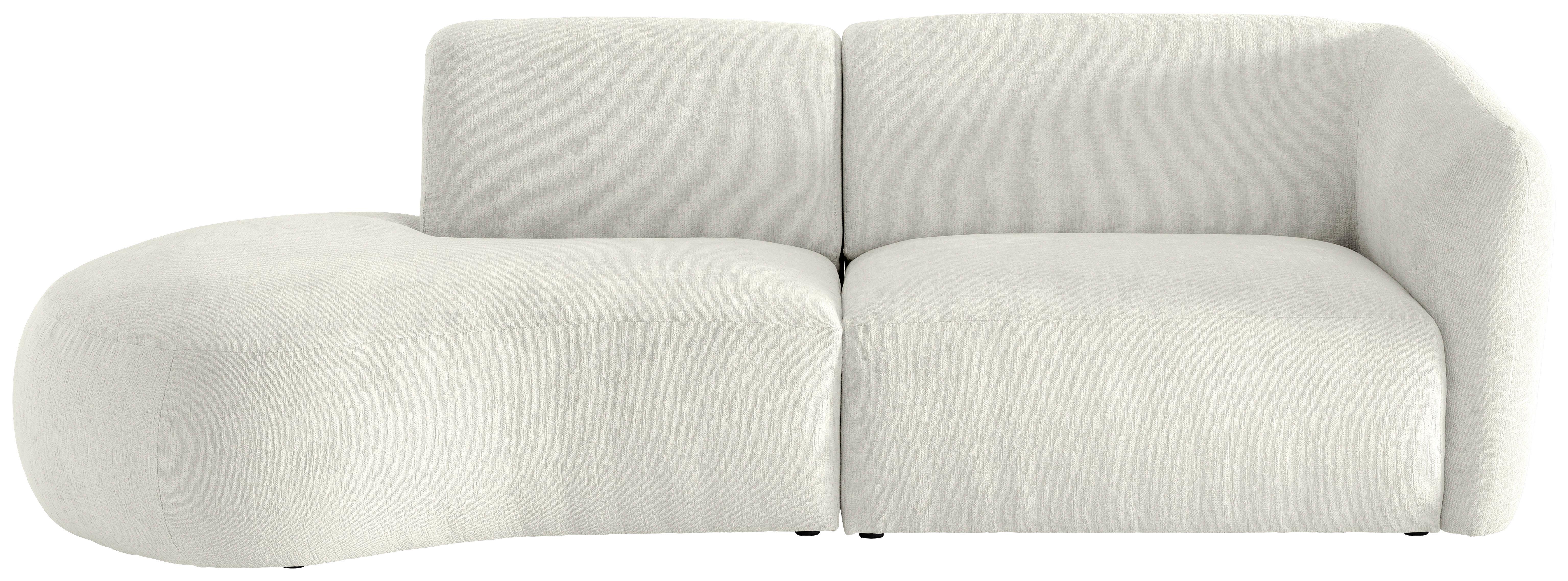 Ecksofa Jesi, Weiß S: 107x238 Cm - Schwarz/Weiß, MODERN, Textil (107/238cm) - Livetastic