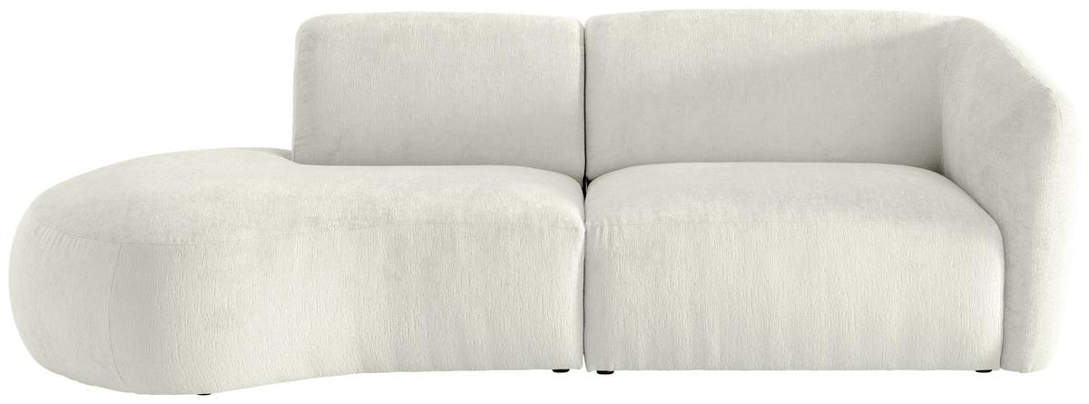 Ecksofa Jesi, Weiß S: 107x238 Cm - Schwarz/Weiß, MODERN, Textil (107/238cm) - Livetastic