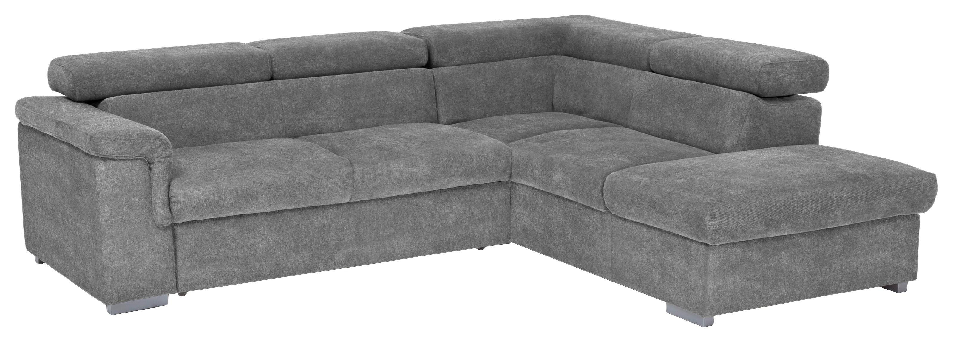 Sedací Souprava Milla Šedá Pravý Roh - šedá, Basics, dřevo/textil (252/217cm)