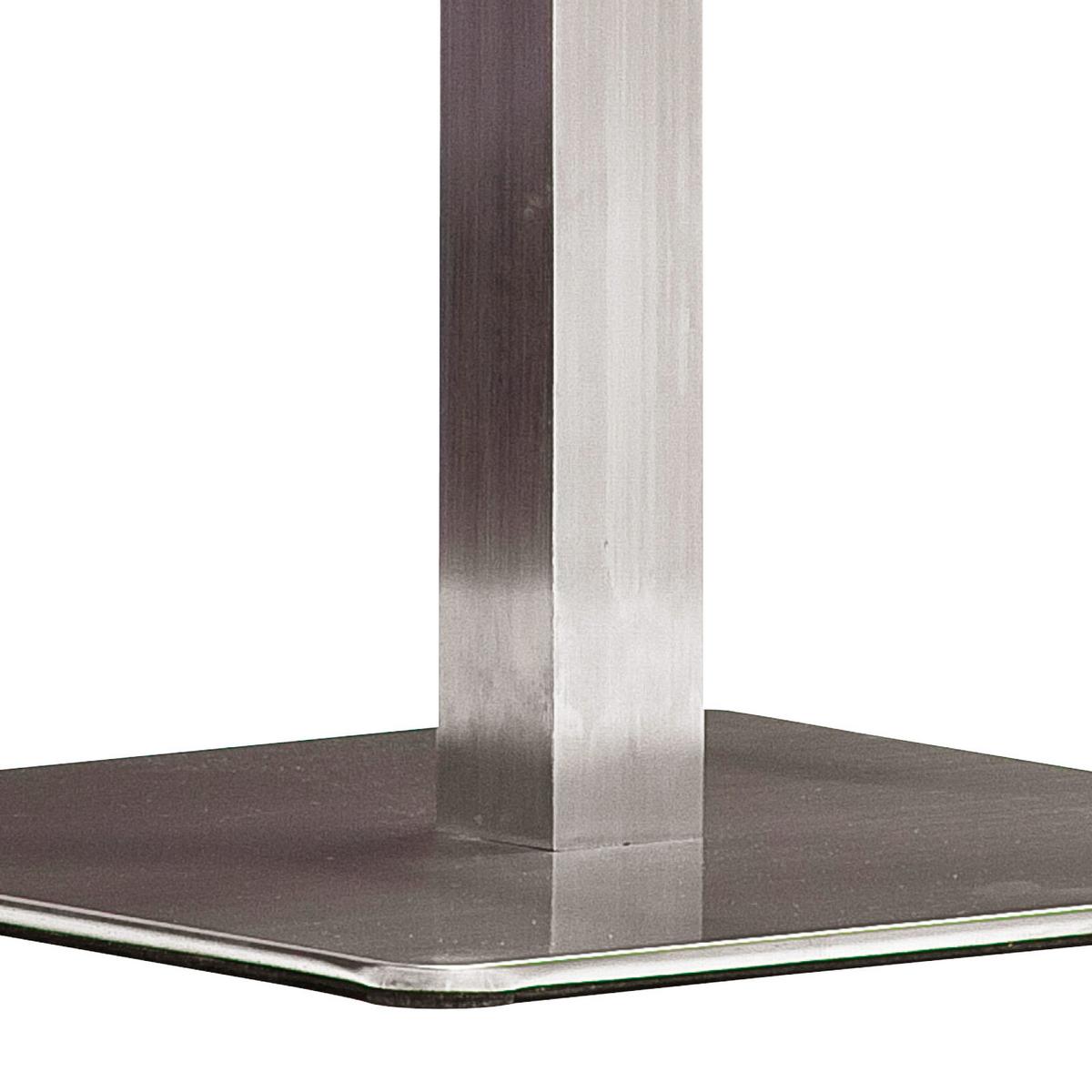 Barhocker höhenverstellbar Bardo Weiß/Edelstahlfarben - Edelstahlfarben/Weiß, Design, Textil/Metall (42/90-115/50cm) - Livetastic