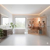 Sauna Grimstad Geeignet Für 4-5 Personen - Tannenholzfarben, Basics, Holz (180/200/180cm)