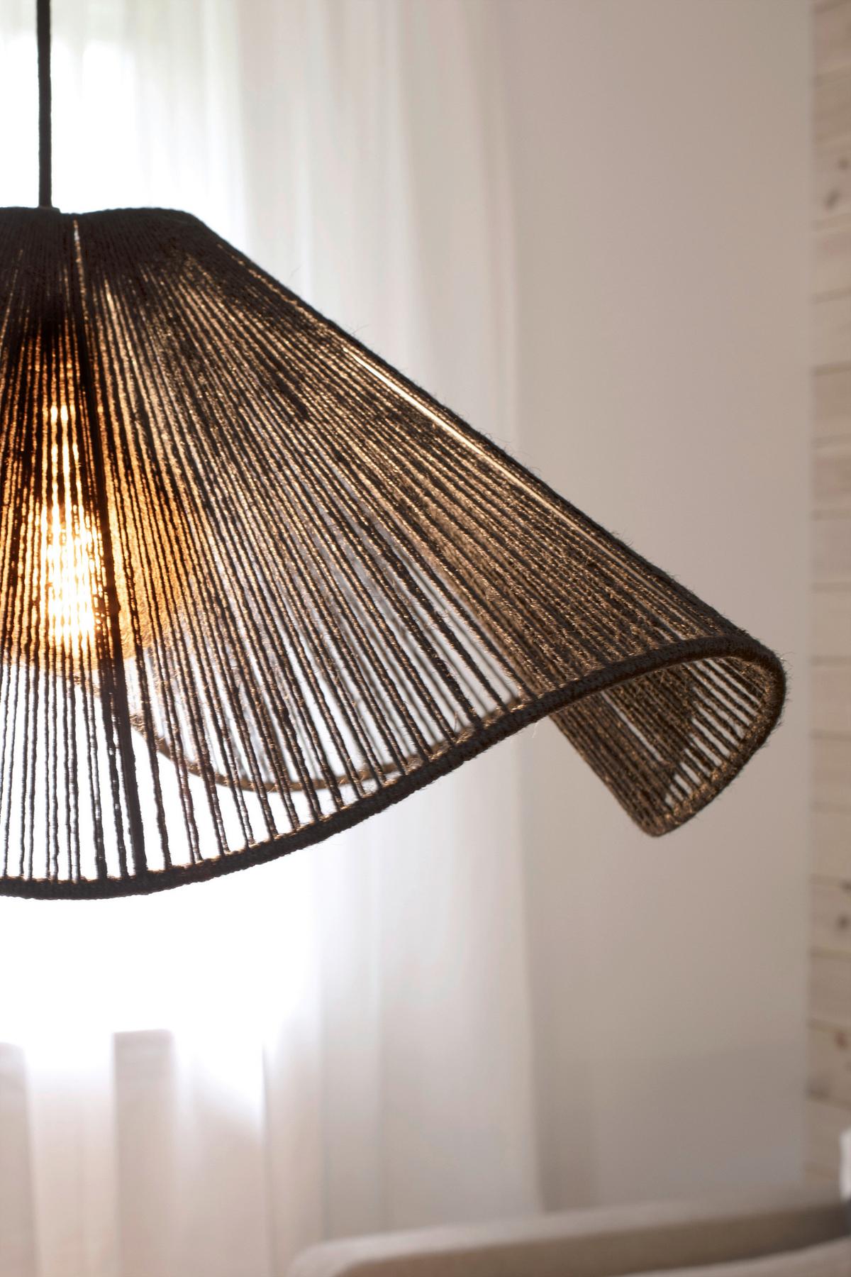 Hängeleuchte Nami - Schwarz, Basics, Naturmaterialien/Metall (60/24cm) - Markslöjd