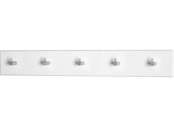 Lišta S Háčky Eddy 5 - bílá, Moderní, kov/dřevo (57/8/5cm) Lišta S Háčky Eddy 5 - bílá, Moderní, kov/dřevo (57/8/5cm)