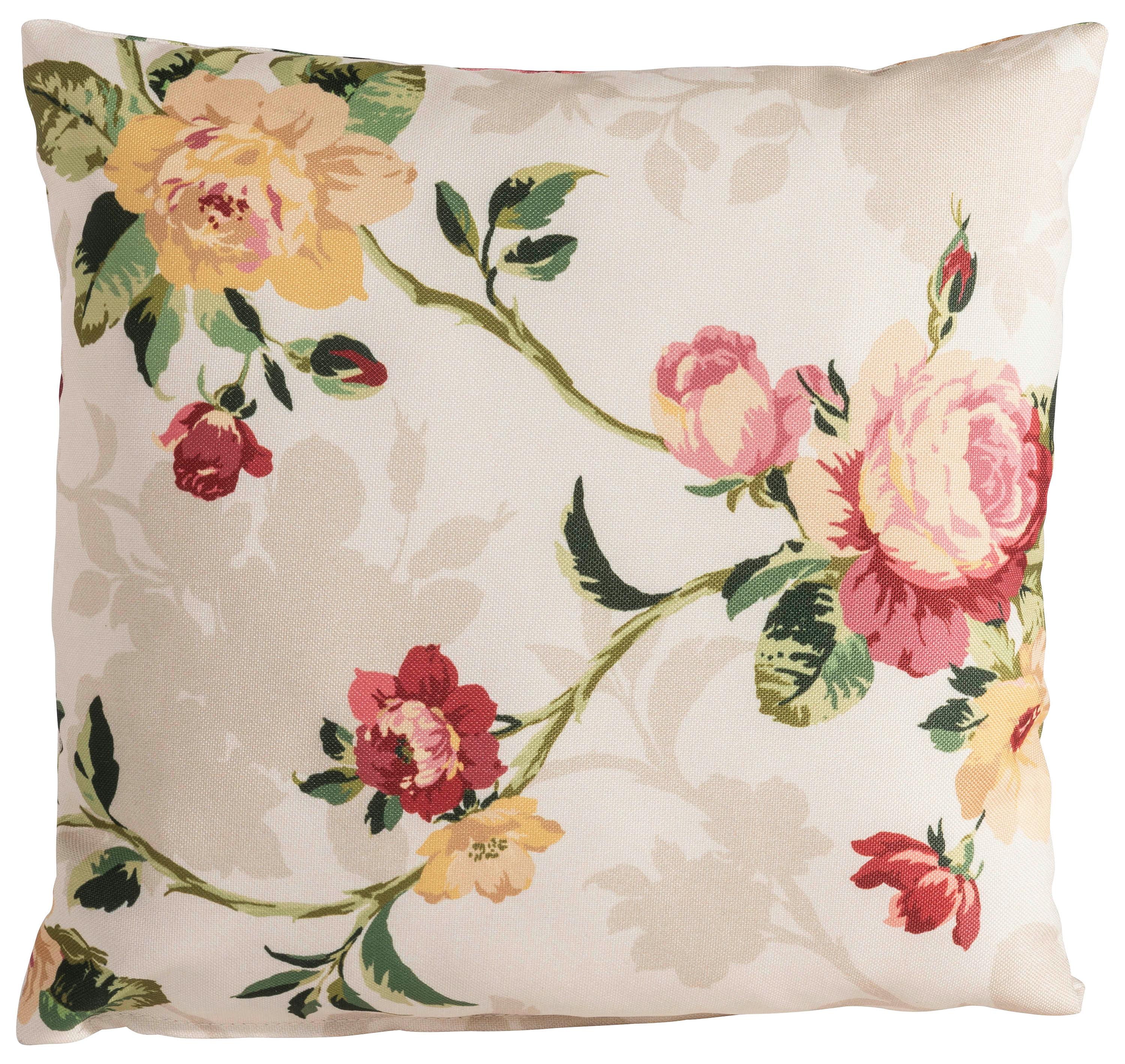 Zierkissen Corona 40x40 cm Gelb/Rot/Beige - Gelb/Beige, Design, Textil (40/40cm) - Max Winzer