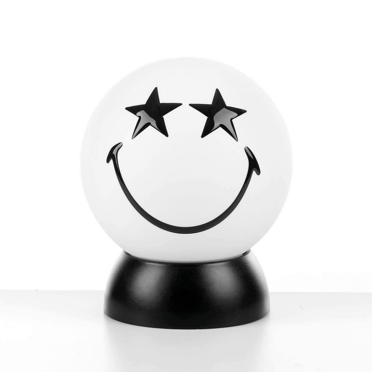 Kindertischleuchte Bianco Weiß Hochglanz L: 15 cm - Weiß Hochglanz/Schwarz, Basics, Kunststoff (15/15/20cm)