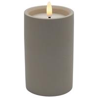 LED svíčka KAREN - sivá, Modern, plast/kameň (7,5/12,5cm) - Mömax