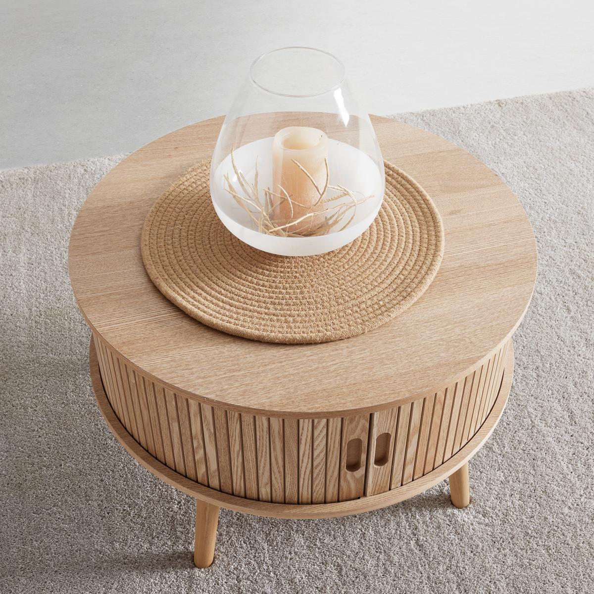 Konferenčný stolík SKANDY - prírodná farba, Modern, drevo/kompozitné drevo (60/60/40cm) - Premium Living