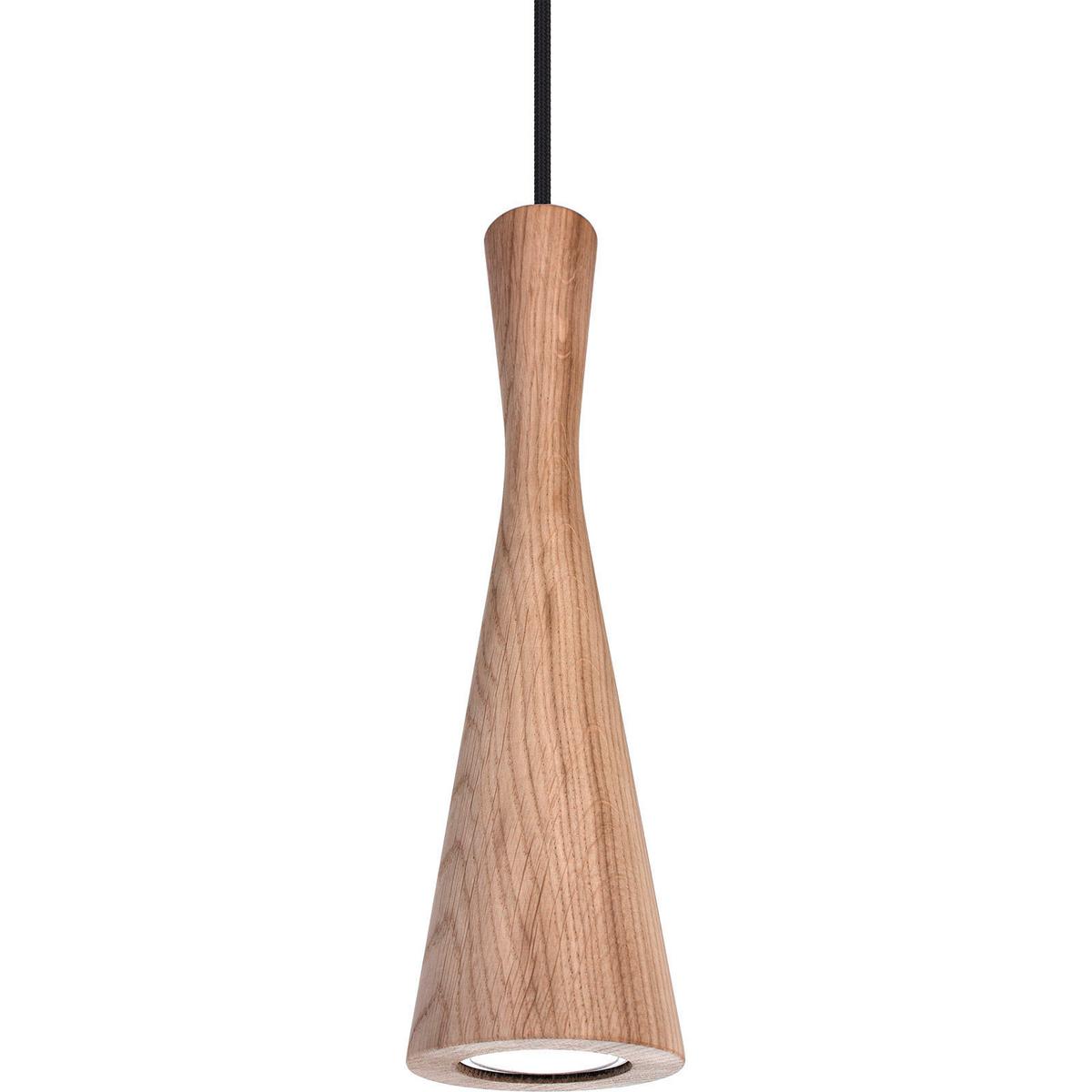 Hängeleuchte 8510144 Vegas - Eichefarben/Schwarz, Natur, Holz (10/90-140cm)