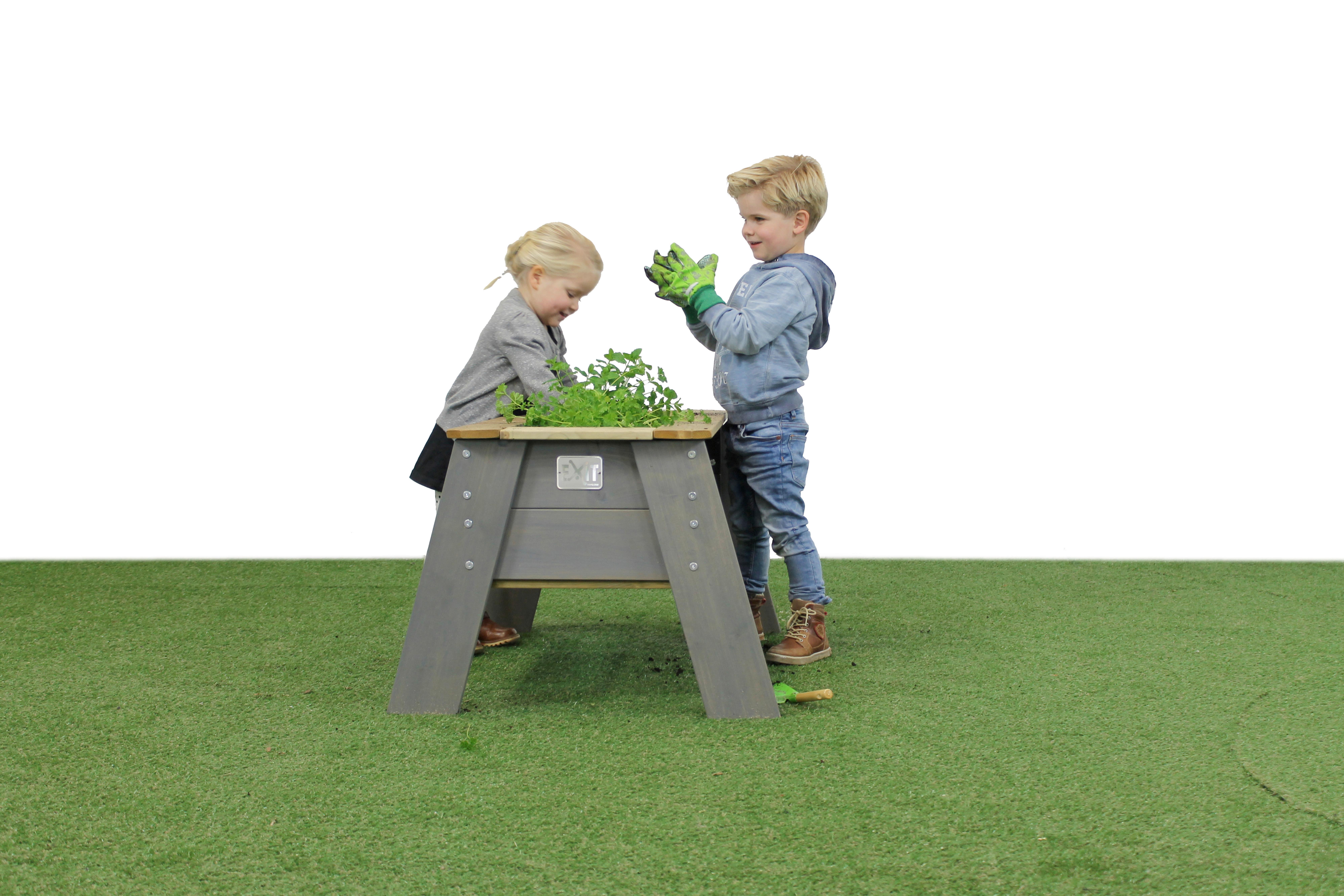 Kinderspieltisch Exit Holz Grau Wetterfest - Grau, KONVENTIONELL, Holz (94/68/50cm) - EXIT Toys