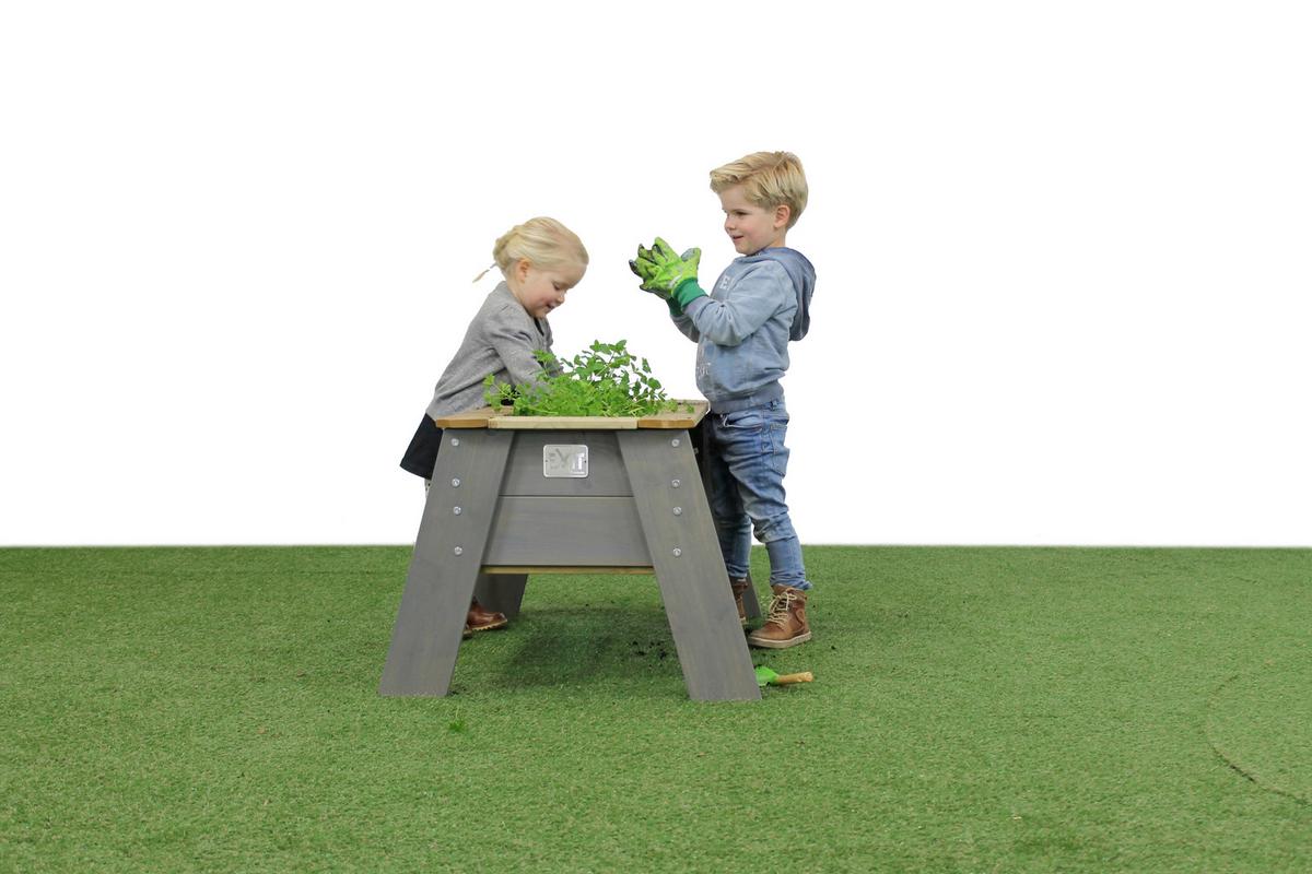 Kinderspieltisch Exit Holz Grau Wetterfest - Grau, KONVENTIONELL, Holz (94/68/50cm) - EXIT Toys